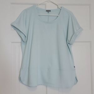 Talbots Activewear Short Sleeve Mint, Split Side Detail Hem XLP